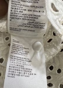 H&amp;M White Eyelet Dress.