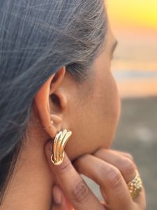 Chunky Gold Hoop Earrings