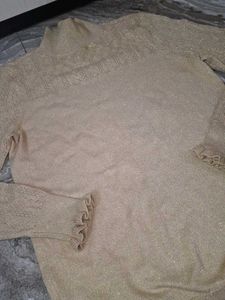golden woolen top