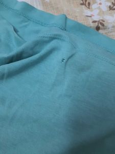 Sea green cotton T shirt