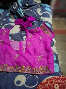 Elegant Purple Embellished Saree