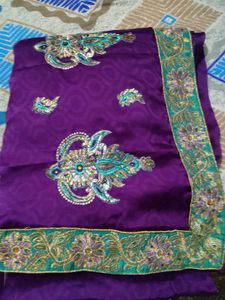 Embroidered Silk Saree