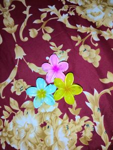Set of 3 Flower Hair Clips