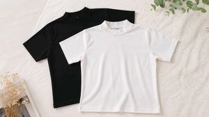 Classic Black & White Mock Neck Tees
