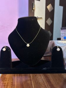 Elegant Pearl Necklace &amp; Earring Set