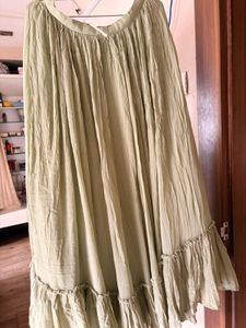 Indowester Green lehenga set