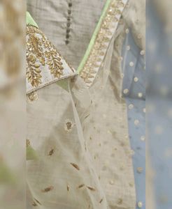 JUTE SUIT WITH HEAVY DUPATTA