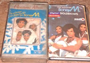 Two 1980s Boney M. audio cassettes