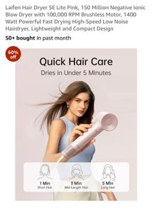 Laifen Hair Dryer SE Lite Pink