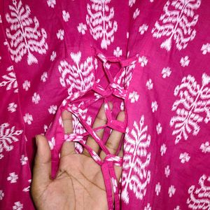 Vibrant Pink Printed Kurta