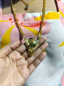 Gold Plated Peacock Necklace