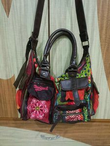 Unique Desigual Patchwork Shoulder Bag