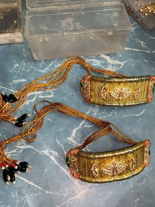 Exquisite Golden Kamarbandh Set