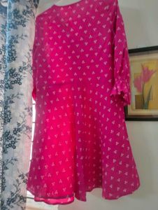 ITSE Vibrant Pink Printed Kurta Set