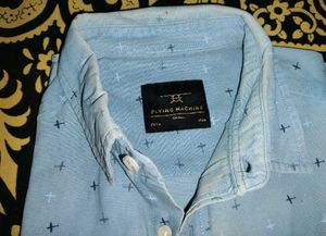 🎀Flying Machine Men's Blue Printed Shirt🎀