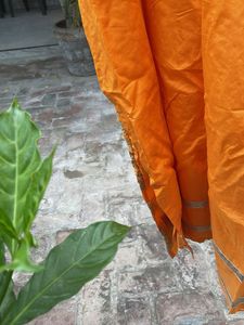 Embroidered Orange Kurta