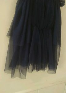 Party Wear Top In Navy Blue Colour