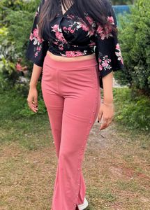 Stylish Pink Studded Pants
