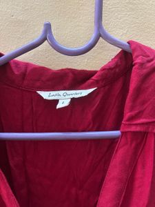 Burgundy Shirt Dress