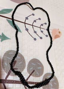 Elegant Black Beaded Necklace