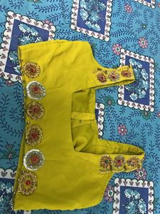 Lemon Yellow Saree