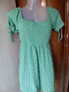 Green Floral Day Dress