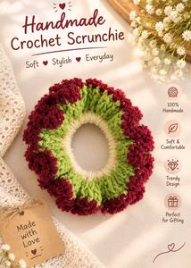 Handmade Crochet Scrunchie