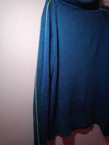 Blue Turtleneck Sweater