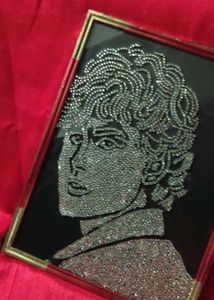turkey actor rhinestone art work frame