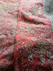 Embroidered Pink Saree