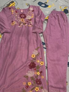 Embroidered Kurta Set with Pants