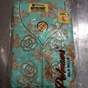 Butter Print Embroidered Dress Material Set