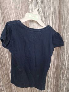 Denim Skirt with Embroidery and Baby Hug T Shirt