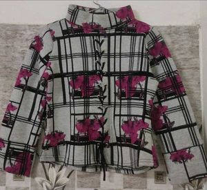 Floral Plaid Top