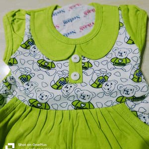 Baby Girl "Happy Bear" Dress with Bloomers