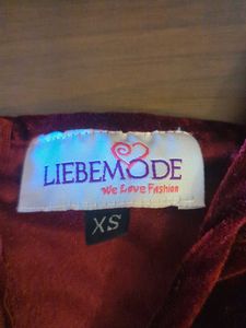 Libermode Burgundy Velvet Dress (XS)