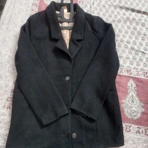 Classic Black Wool Blend Blazer
