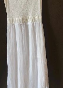 Primadiva White Side slit dress