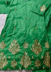 Green Embroidered Kurta Set