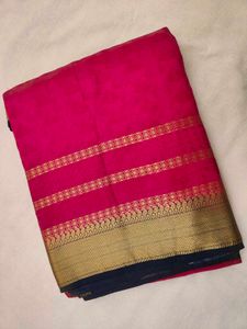 Beautiful Banarasi Saree with Gold Border