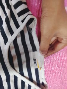 Striped Tunic with Colorful Pocket