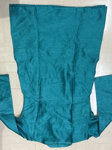 Teal Kurta with Red Salwar Set