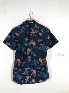 Navy Blue Printed Shirt (Men’s)