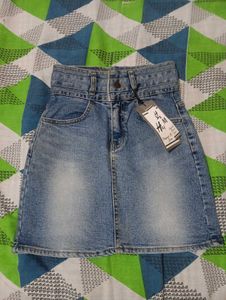 H&M Blue Denim Skirt