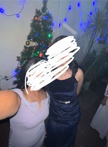 Littlebox Navy Velvet Midi Dress