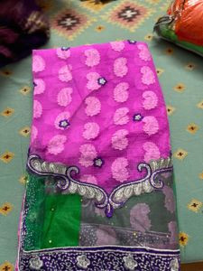Pink Paisley Dress Material