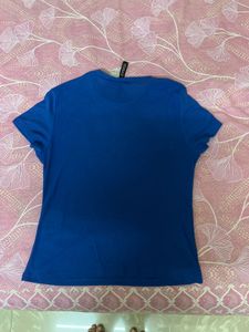 H&amp;M Fitted Blue Top