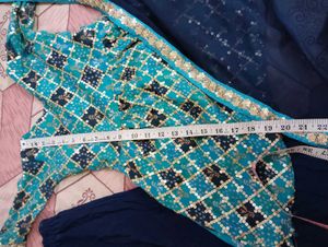 Blue &amp; Green Ethnic Kurta Set