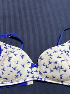 Cute Bird Print Bra