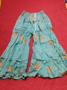 Bohemian Teal Palazzo Pants
